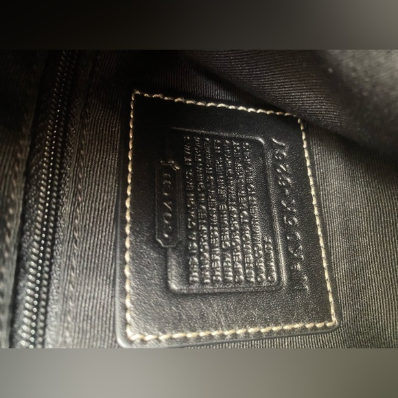 COACH Signature Canvas Black Hobo Handbag - Picture 5 of 9